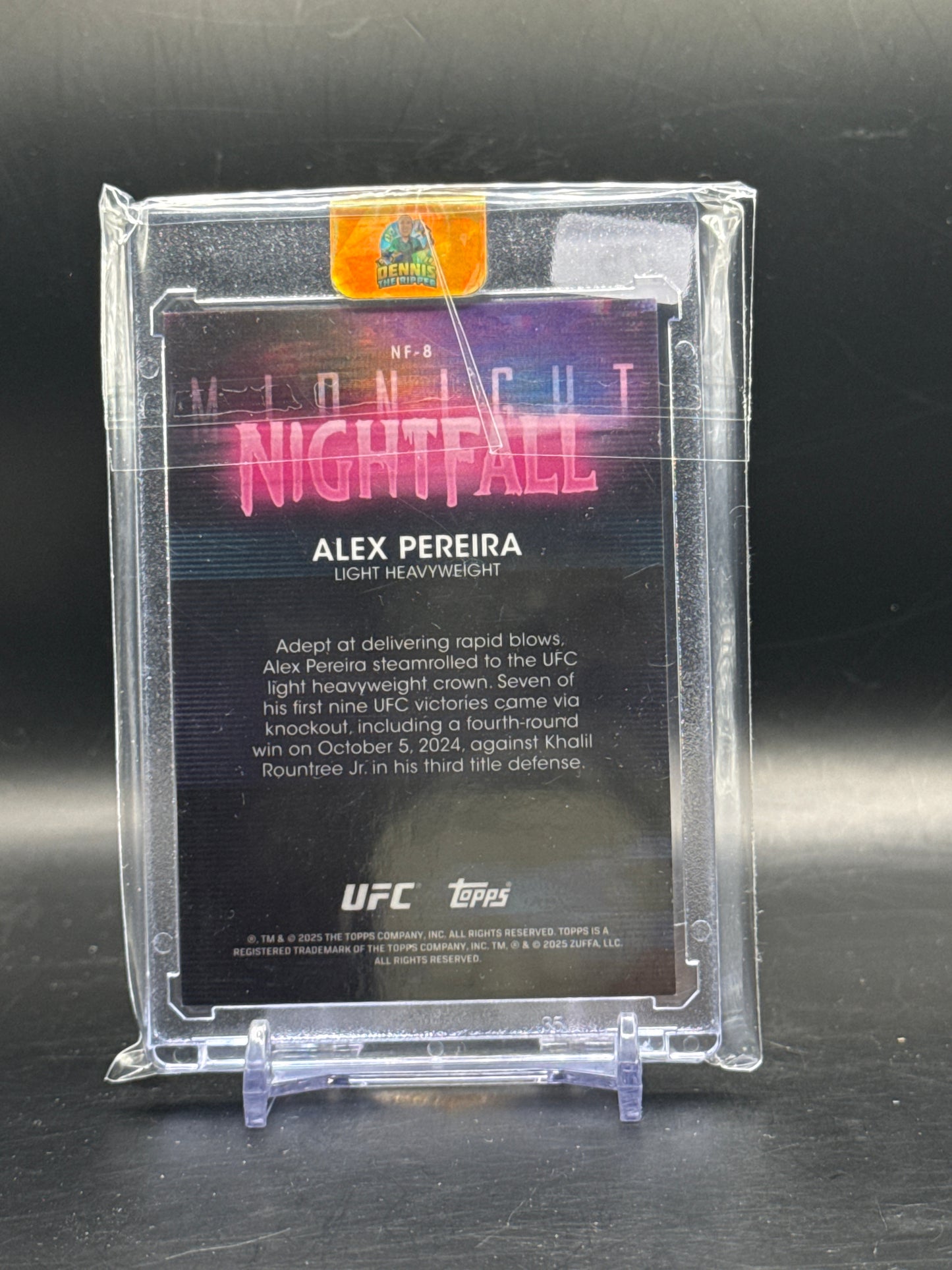 2025 Topps Midnight UFC Alex Pereira Nighfall 71/75