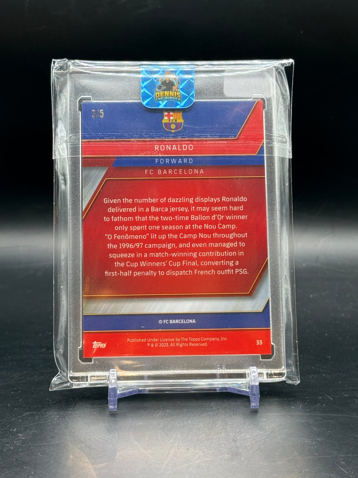 2022-23 Topps Chrome FC Barcelona Ronaldo Red 3/5