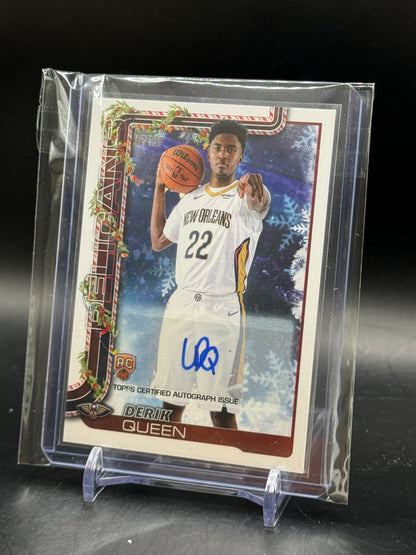 2025 Topps Holiday Mega NBA Derik Queen New Orleans Pelicans Auto