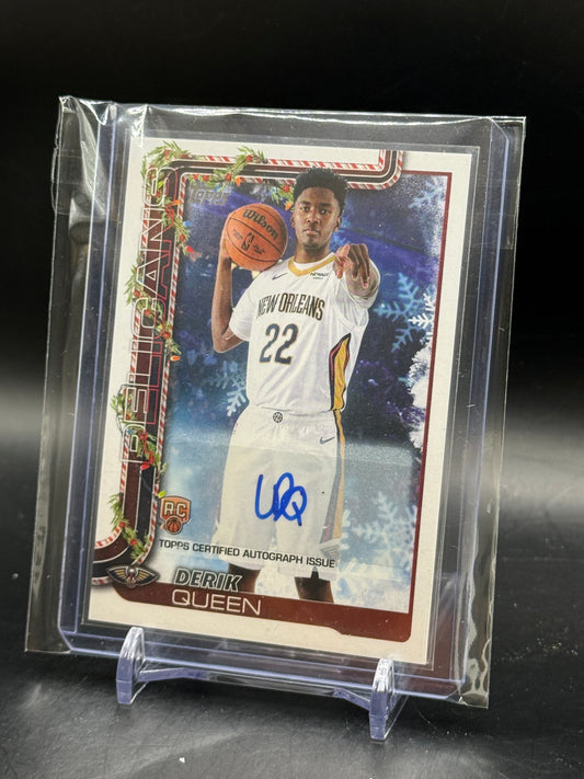 2025 Topps Holiday Mega NBA Derik Queen New Orleans Pelicans Auto