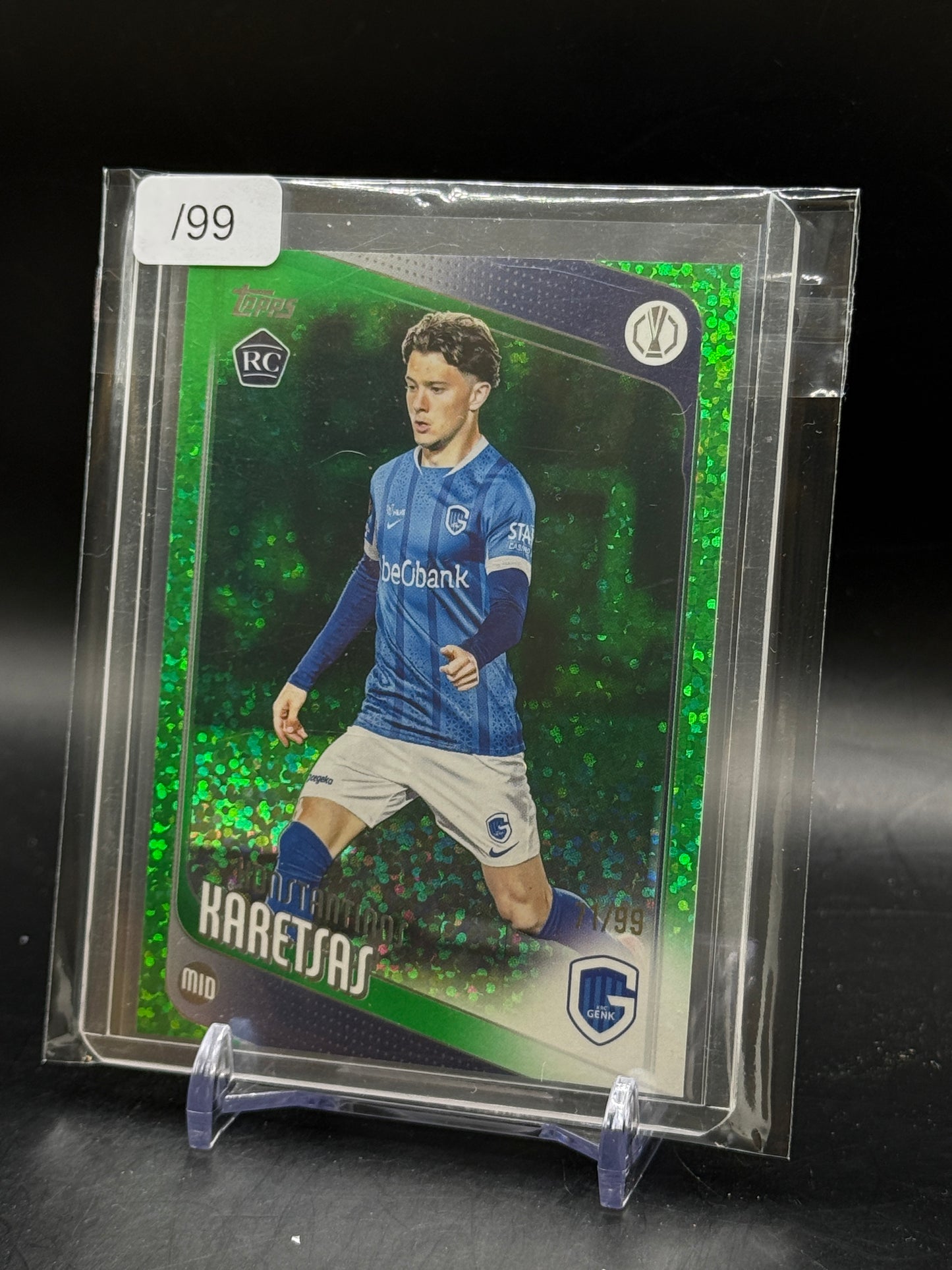 2025-26 Topps Chrome UCC Konstantinos Karetsas KRC Genk Mini Diamond Green 71/99