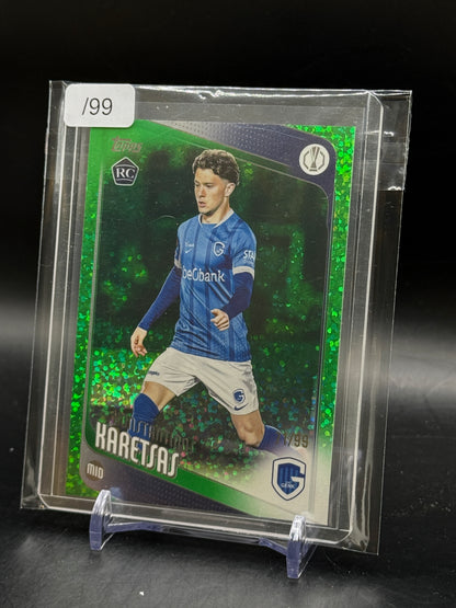 2025-26 Topps Chrome UCC Konstantinos Karetsas KRC Genk Mini Diamond Green 71/99