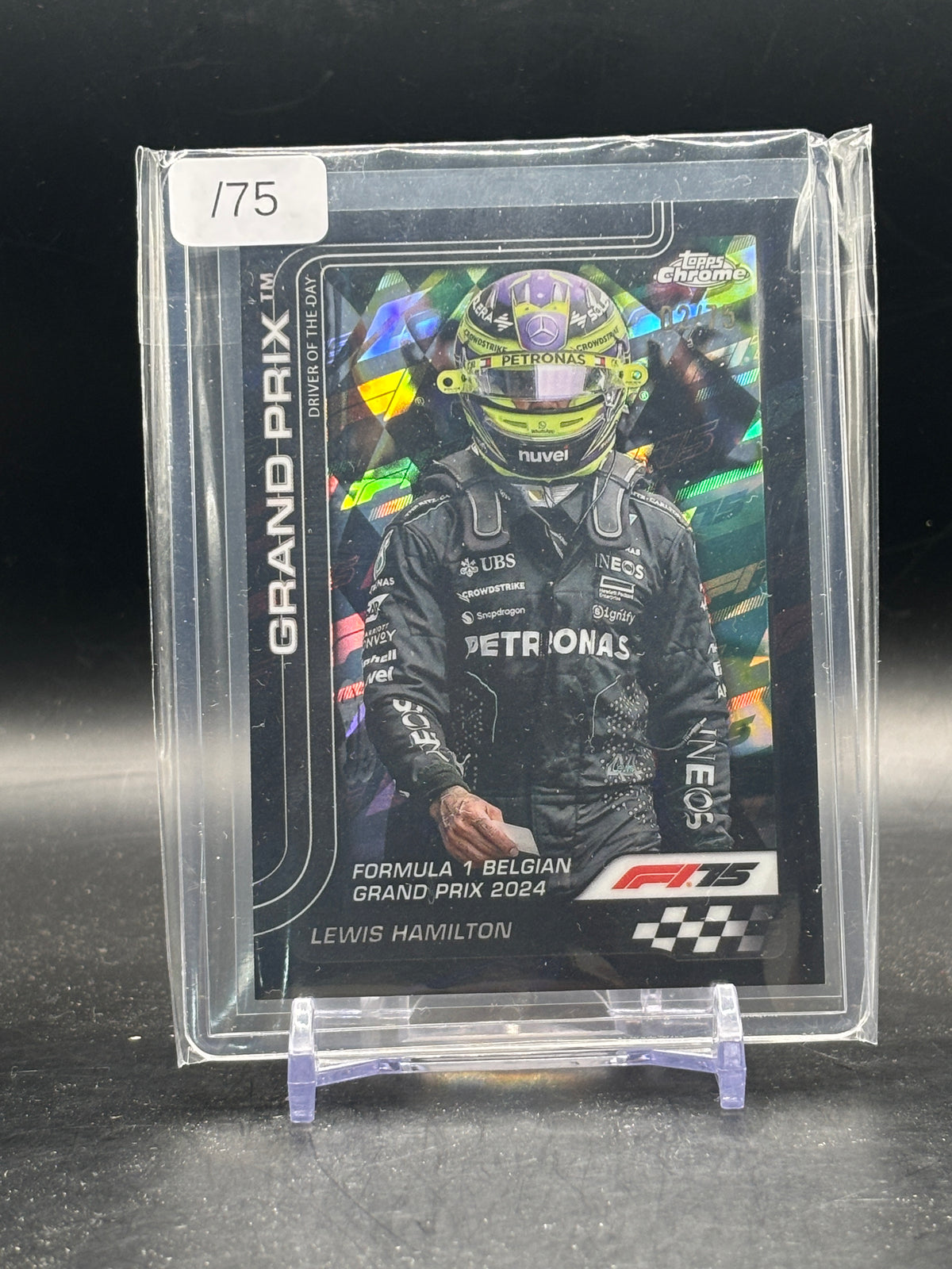 2025 Topps Chrome F1 Lewis Hamilton Mercedes-AMG Black 02/75
