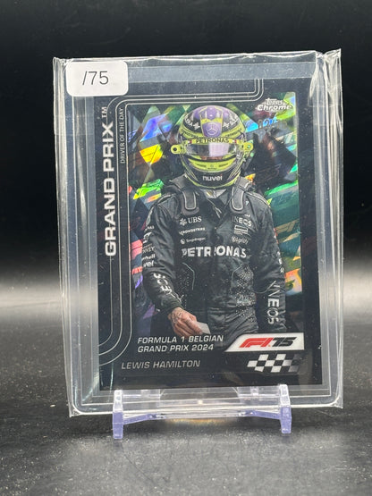 2025 Topps Chrome F1 Lewis Hamilton Mercedes-AMG Black 02/75
