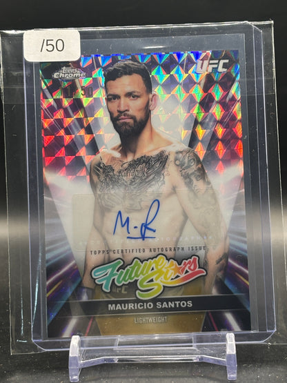 2026 Topps Chrome UFC Maruicio Santos Gold Geometric Auto 11/50