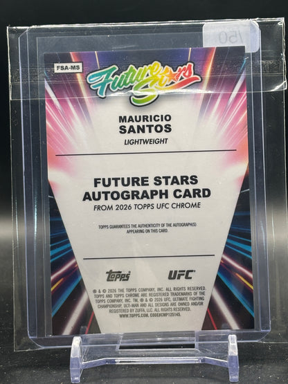 2026 Topps Chrome UFC Maruicio Santos Gold Geometric Auto 11/50
