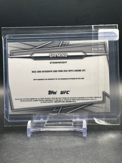 2026 Topps Chrome UFC Shi Ming Gold Geometric Auto 47/50