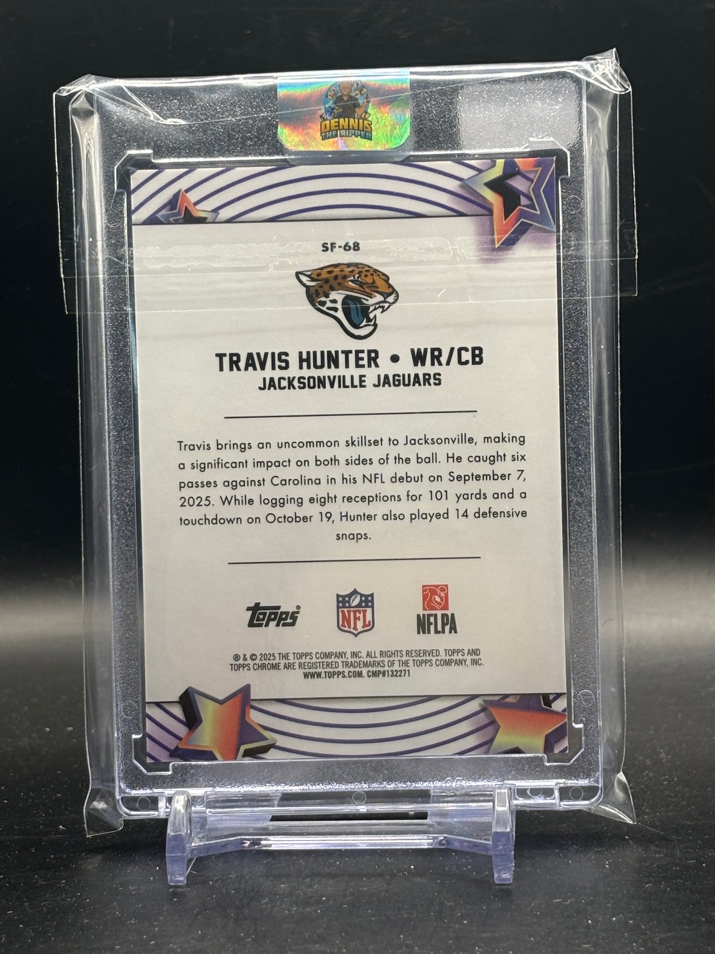 2026 Topps Chrome Cosmic Travis Hunter Jacksonville Jaguars Red Starfractor 5/5