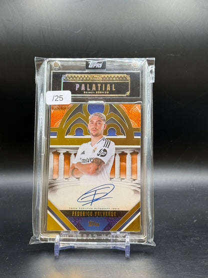 2024-25 Topps Palatial Real Madrid Frederico Valverde Palatial Pose Orange Auto 15/25