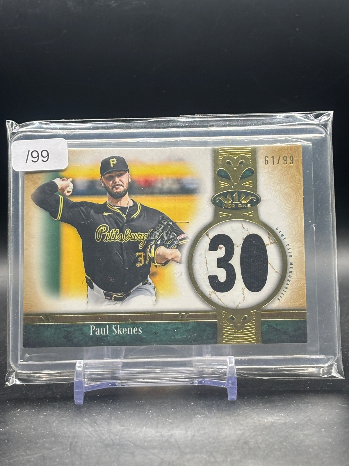 2026 Topps Tier One MLB Paul Skenes Pittsburgh Pirats Green Patch 61/99