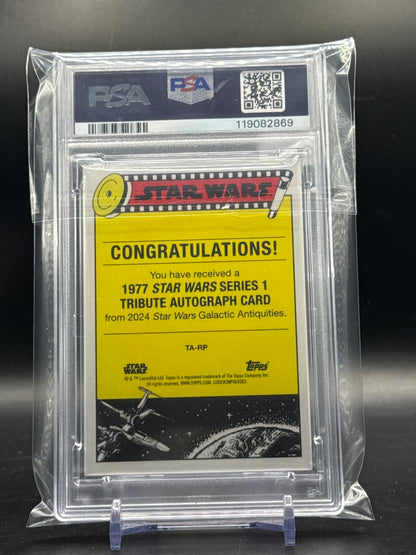 2024 Topps Star Wars Galactic Antiquities Ray Park Darth Maul 1977 Tribute Auto 03/10 PSA 9 119082869