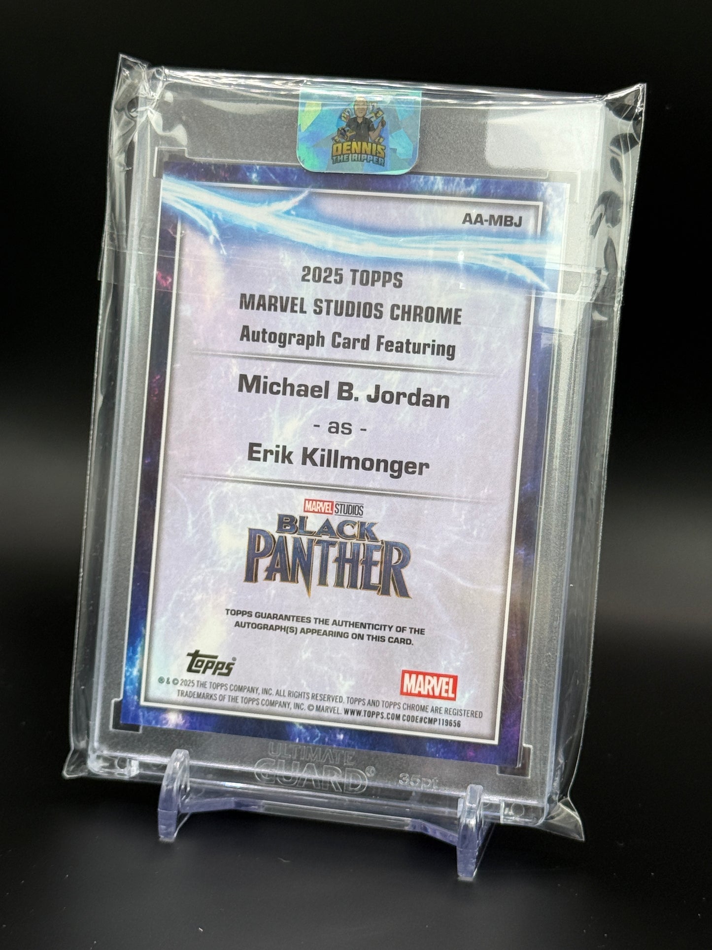 2025 Topps Chrome Marvel Studios Michael B. Jordan Erik Killmonger Auto 17/25