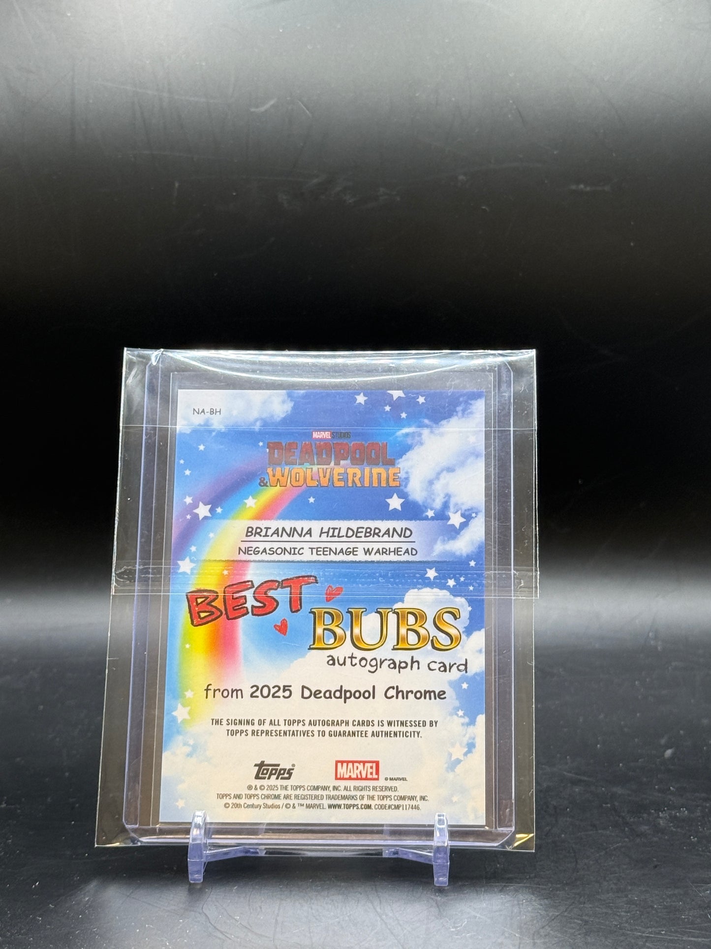 2025 Topps Chrome Deadpool Brianna Hildebrand Negasonic Teenage Warhead Best Bubs Auto