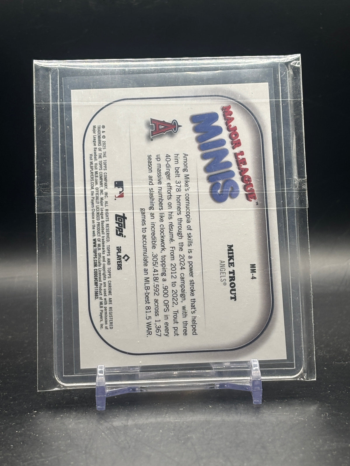 2025 Topps Chrome MLB Mike Trout Angels Minis