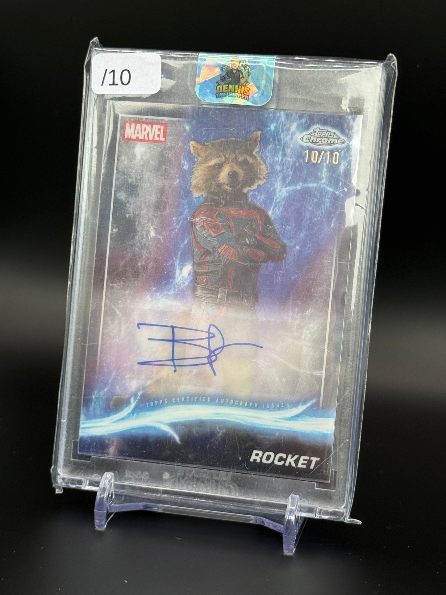 2025 Topps Chrome Marvel Studios Bradley Cooper Rocket Auto 10/10