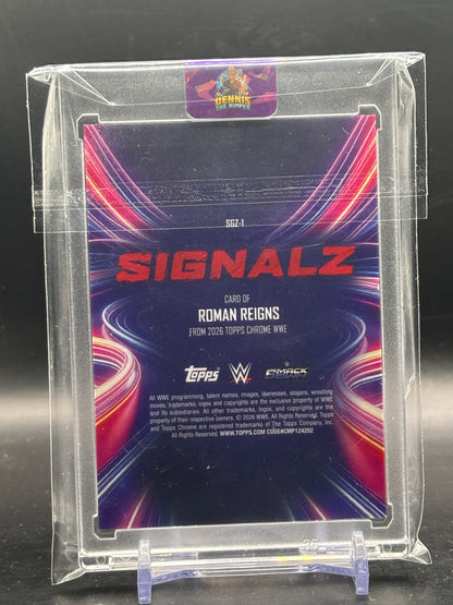2026 Topps Chrome WWE Roman Reigns Signalz
