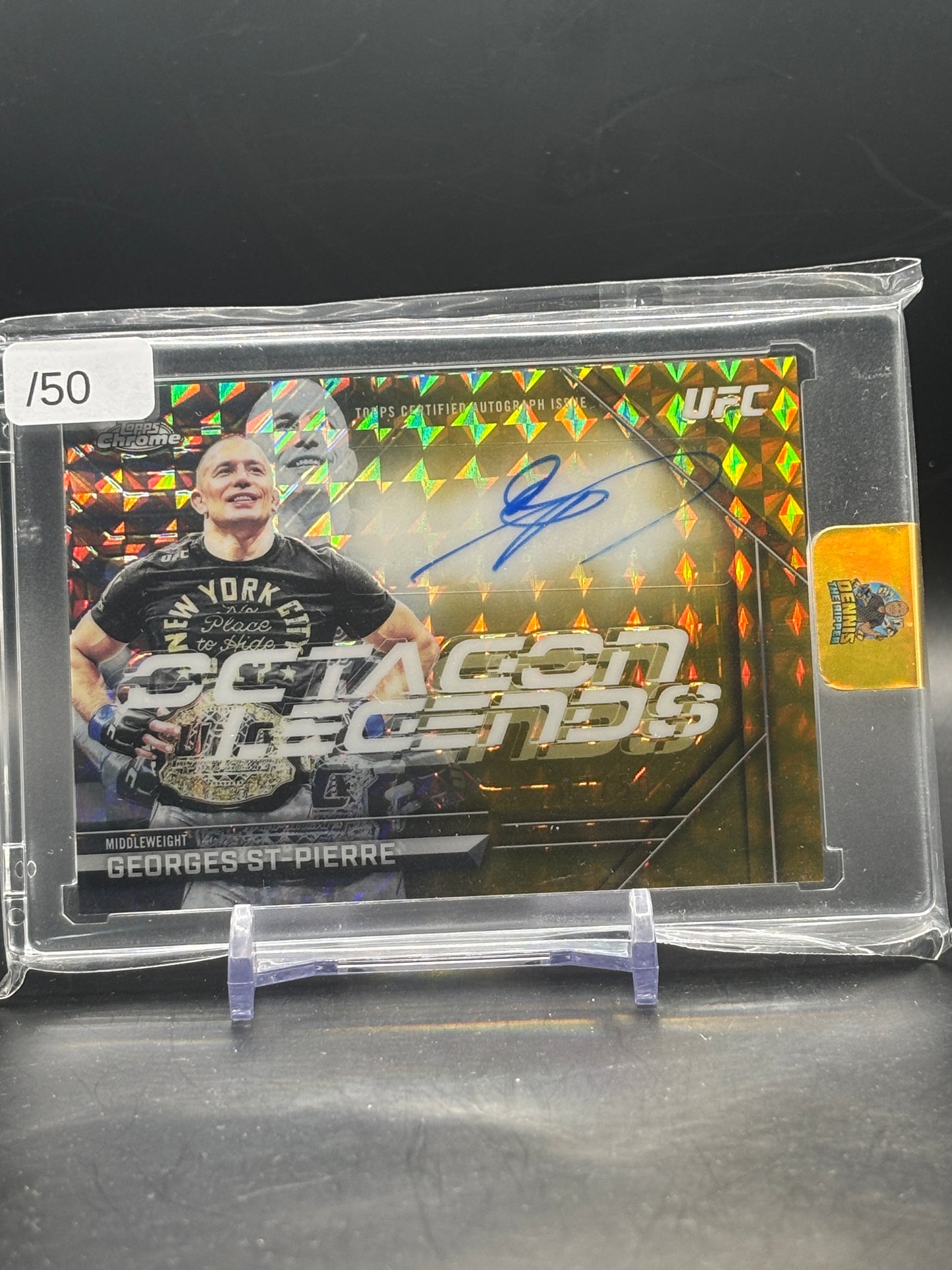 2026 Topps Chrome UFC George St-Pierre Octagon Legends Auto 07/50