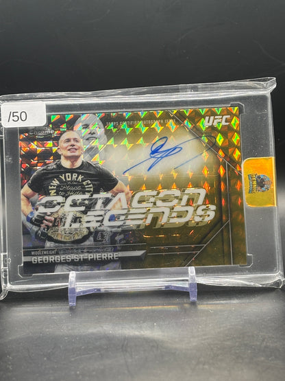 2026 Topps Chrome UFC George St-Pierre Octagon Legends Auto 07/50