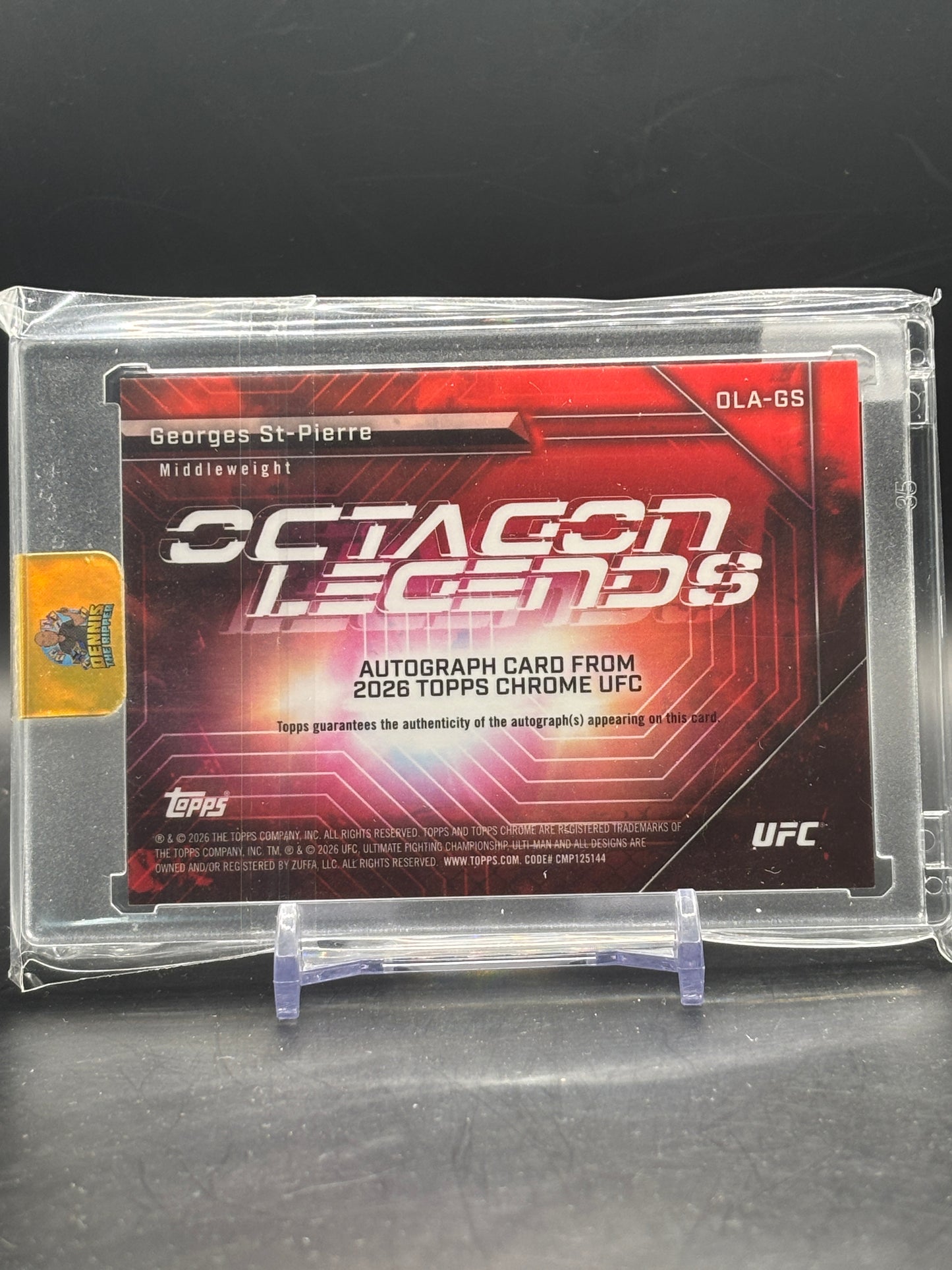 2026 Topps Chrome UFC George St-Pierre Octagon Legends Auto 07/50