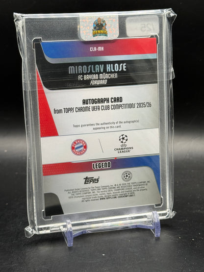 2025-26 Topps Chrome UCC Miroslav Klose FC Bayern München Geometric Orange Auto 06/25