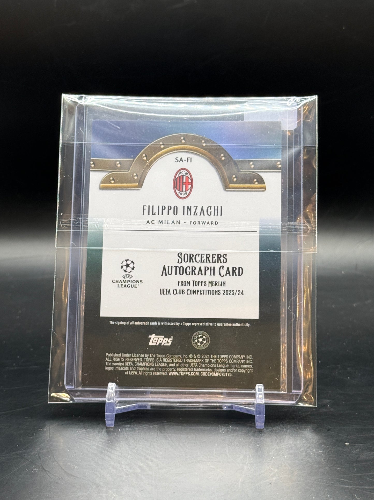 2023/24 Topps Merlin Filippo Inzaghi Auto 28/50