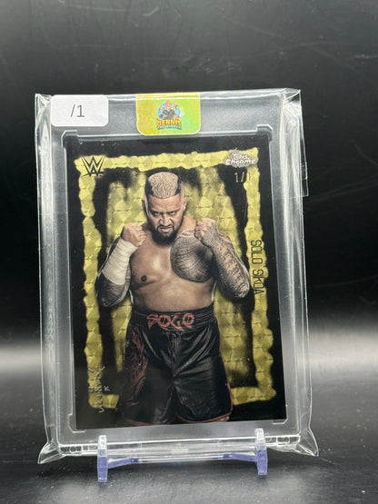 2025 Topps Chrome WWE x Cactus Jack Solo Sikoa Superfractor 1/1