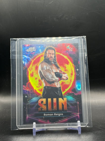 2026 Topps Chrome Cosmic WWE Roman Reigns Sun