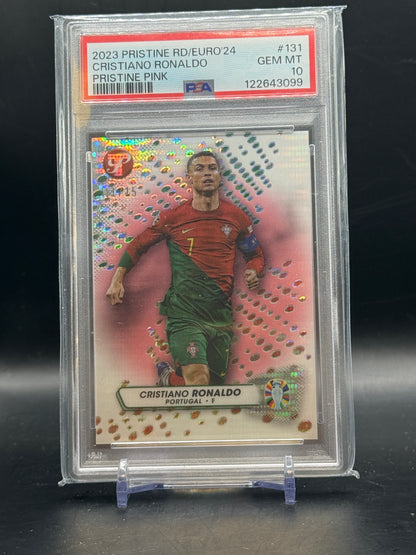 2023 Topps Pristine Euro 2024 Cristiano Ronaldo Portugal Pink 11/15 PSA 10 122643099