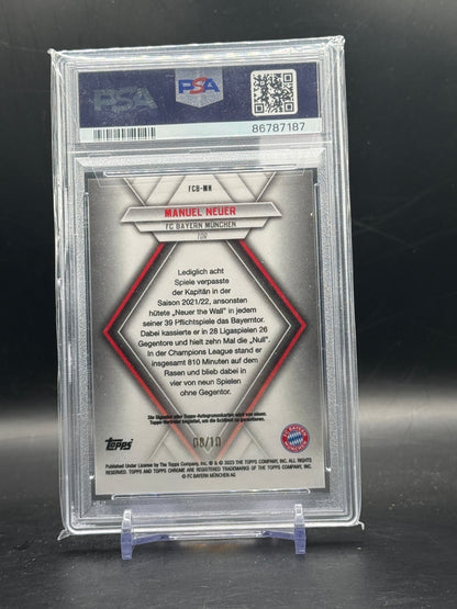 2022-23 Topps Chrome FC Bayern München Manuel Neuer Gold Auto 08/10 PSA 9 Auto 10 86787187