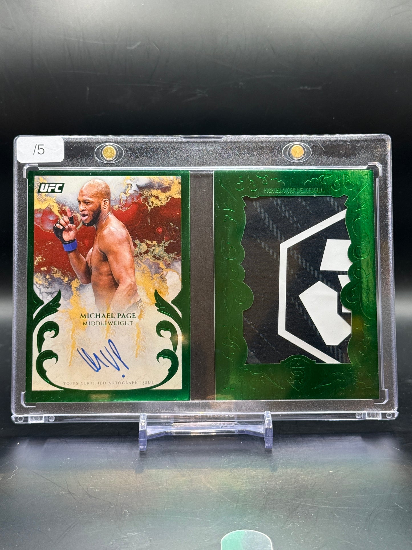 2025 Topps Royalty Collection UFC Michael Page Patch Auto 3/5