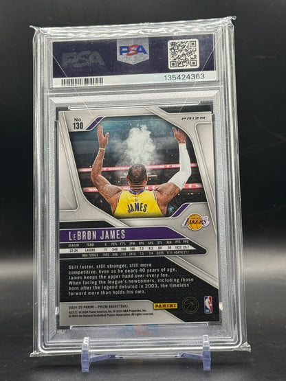 2024-25 Panini Prizm NBA Lebron James Los Angeles Lakers Green PSA