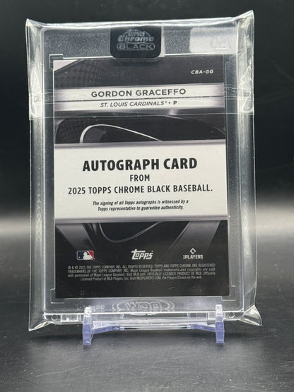 2025 Topps Chrome Black MLB Gordon Graceffo St. Louis Cardinals Gold Auto 20/50