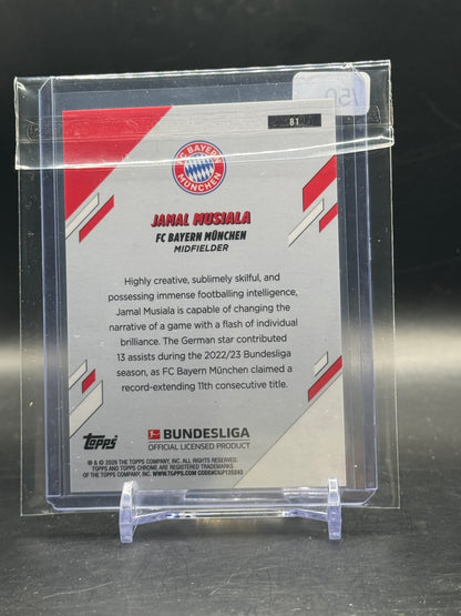 2025-26 Topps Chrome Bundesliga Jamals Musiala FC Bayern München Gold Mini Diamond 12/50