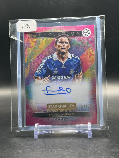 2024-25 Topps Inception UCC Frank Lampard Chelsea FC Star Quality Auto 53/75