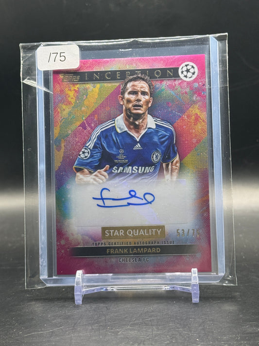 2024-25 Topps Inception UCC Frank Lampard Chelsea FC Star Quality Auto 53/75