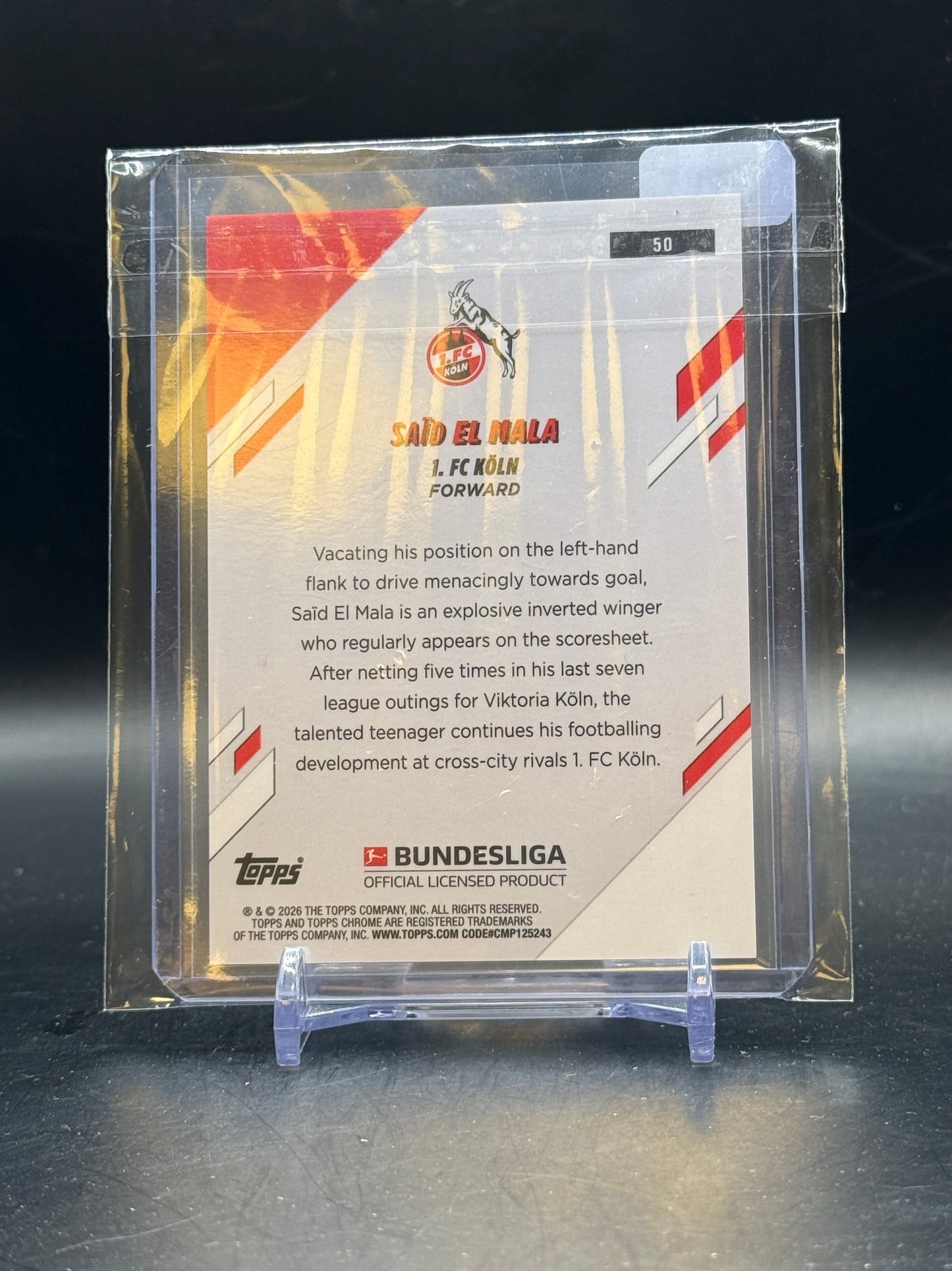 2025-26 Topps Chrome Bundesliga Said El Mala 1. FC Köln Topps Fractor 15/52
