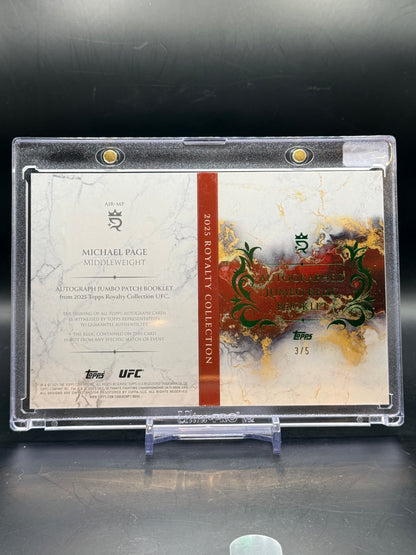2025 Topps Royalty Collection UFC Michael Page Patch Auto 3/5