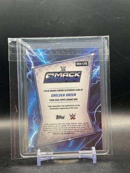 2026 Topps Chrome WWE Chelsea Green Blue Brand Auto
