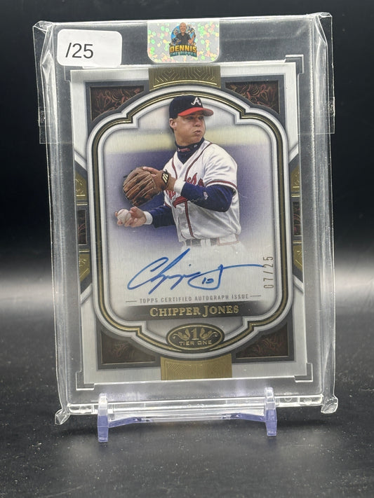 2023 Topps Tier One MLB Chipper Jones Atlanta Braves Bronze Auto 07/25