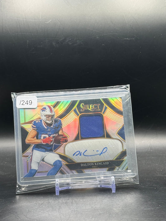 2025 Panini Select NFL Dalton Kincaid Buffalo Bills Patch Auto 145/249