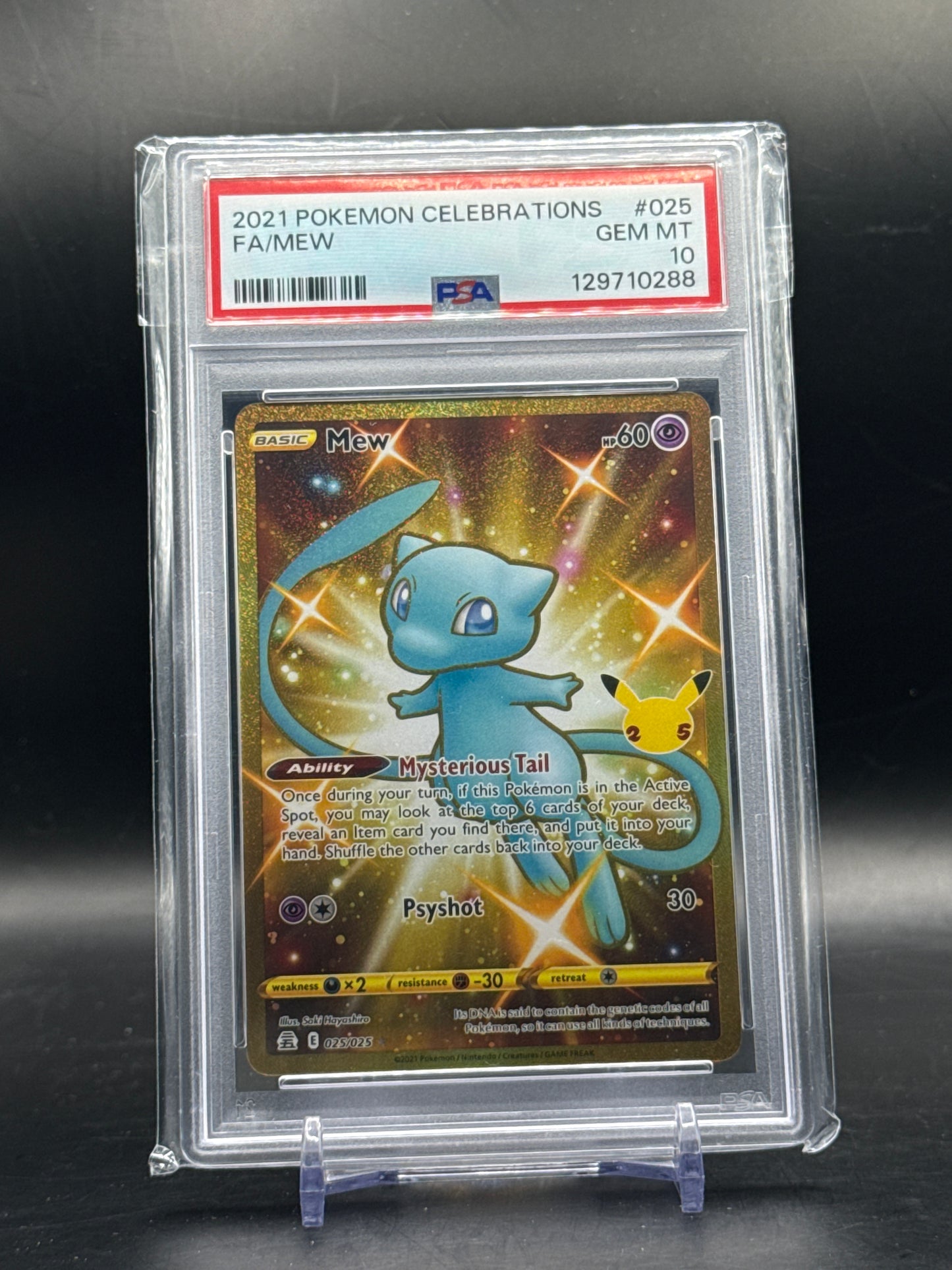 Pokemon Mew (CEL 025) PSA 10 129710288