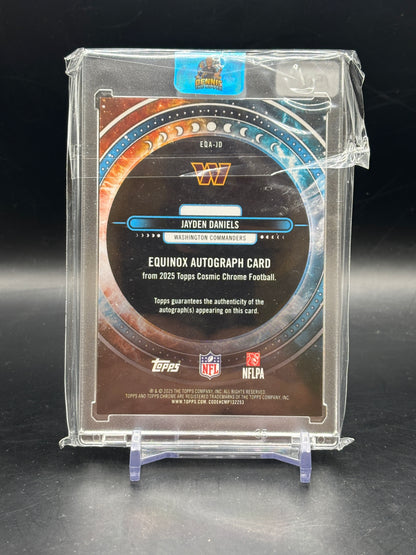 2025 Topps Cosmic Chrome NFL Jayden Daniels Washington Commanders Gold Equinox Auto 11/50