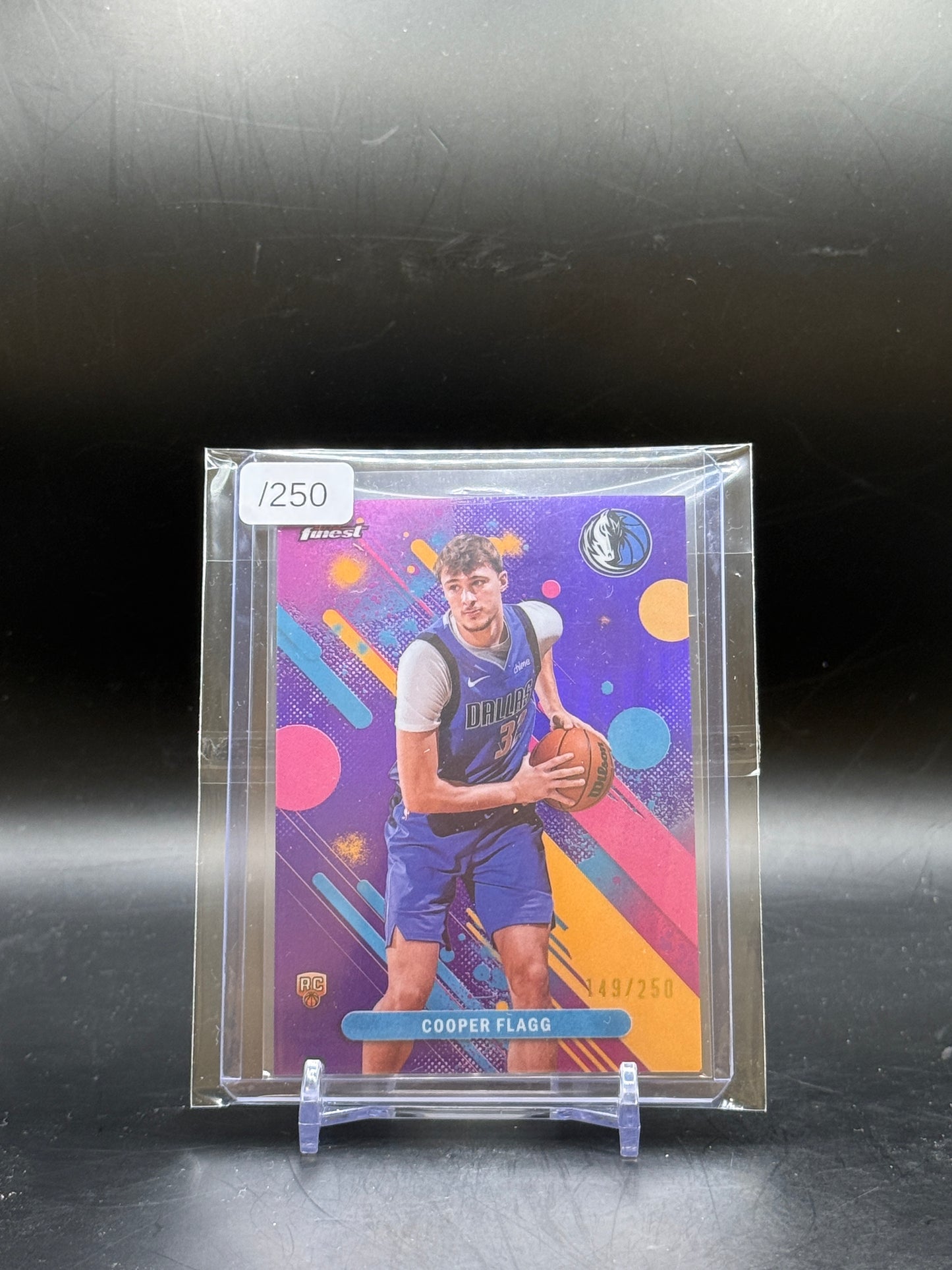 2025-26 Topps Finest Basketball Cooper Flagg Dallas Mavericks Purple Refractor 149/250
