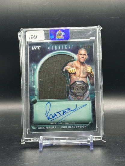 2025 Topps Midnight UFC Alex Pereira Patch Auto 21/99