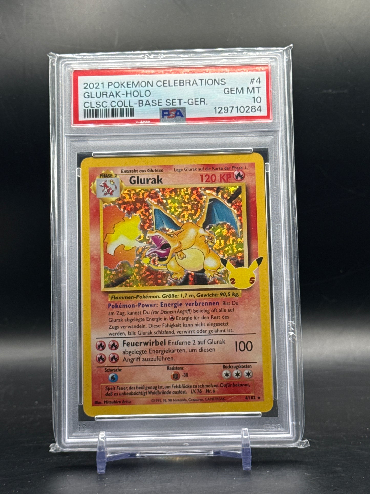 Pokemon Glurak (CEL BS 4) PSA 10 129710284
