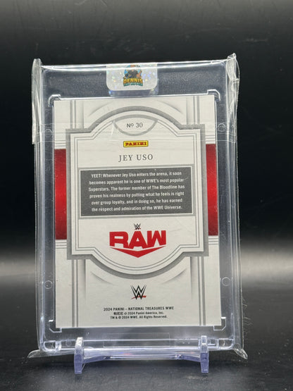 2024 Panini National Treasures WWE Jey Uso 1/1