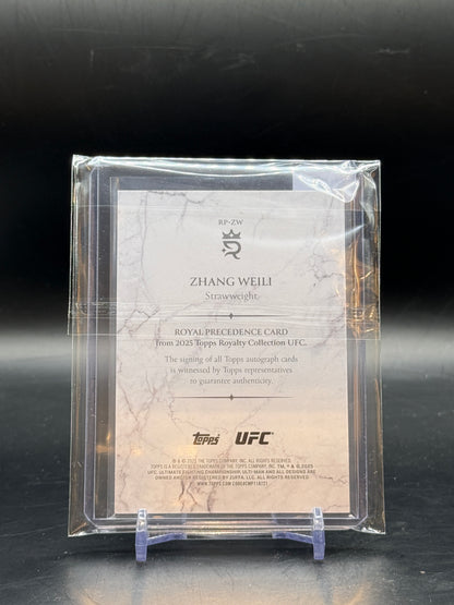 2025 Topps Royalty Collection UFC Zhang Weili Auto 9/25