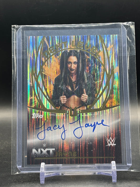 2025 Topps Universe WWE Jacy Jayne Red, White & Blue Stars Auto