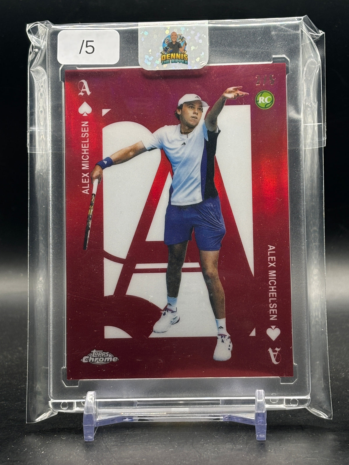 2025 Topps Chrome Tennis Alex Michelsen Red Aces 2/5