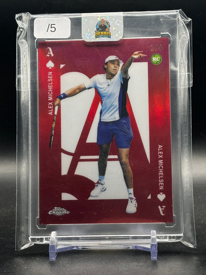 2025 Topps Chrome Tennis Alex Michelsen Red Aces 2/5